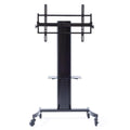 Black Curved Wood TV Stand for 40 - 75 Inch TV I104348