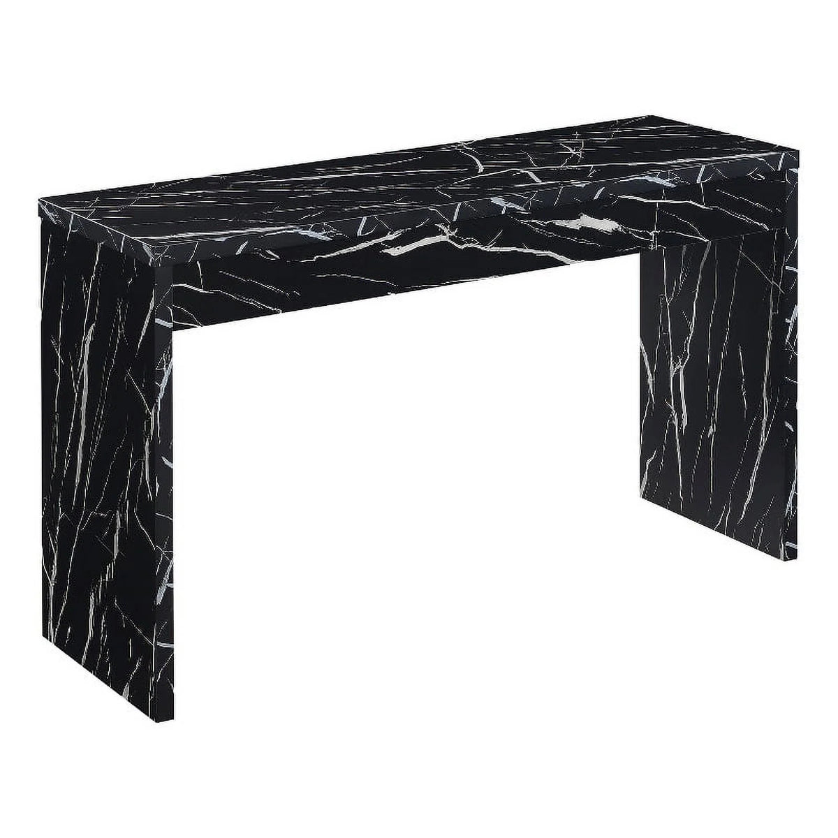 Black Wood Console Table/Desk S57823