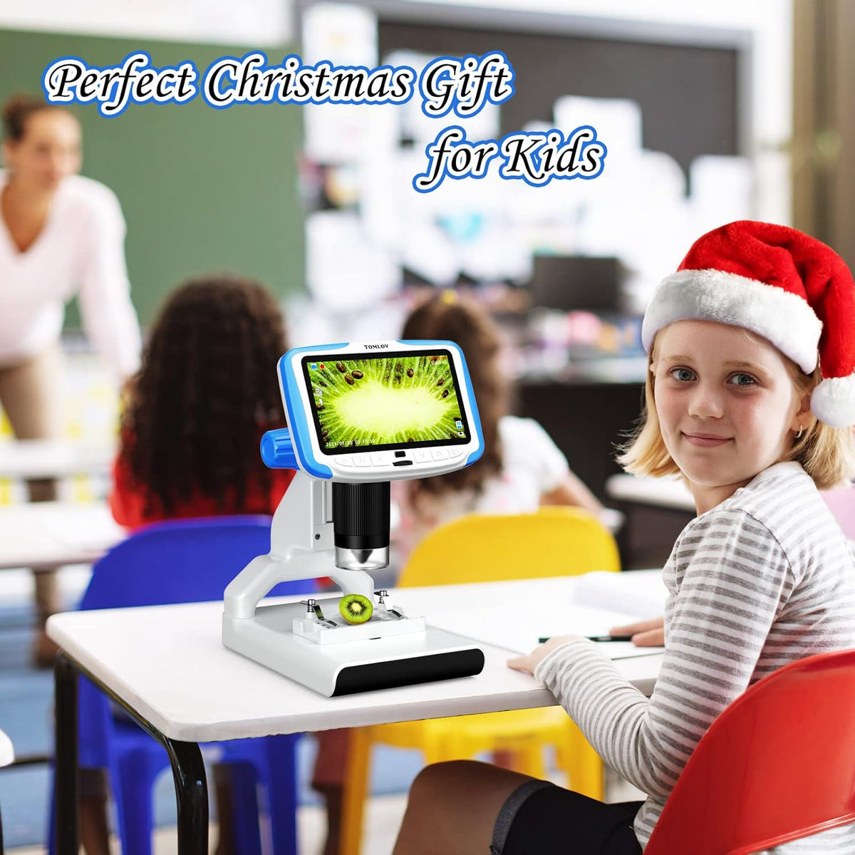 5'' LCD Kids Microscope 300X with 32GB SD Card G293