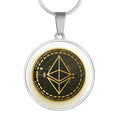 Stainless Steel or 18k Gold Circle Necklace 18-22" K3572