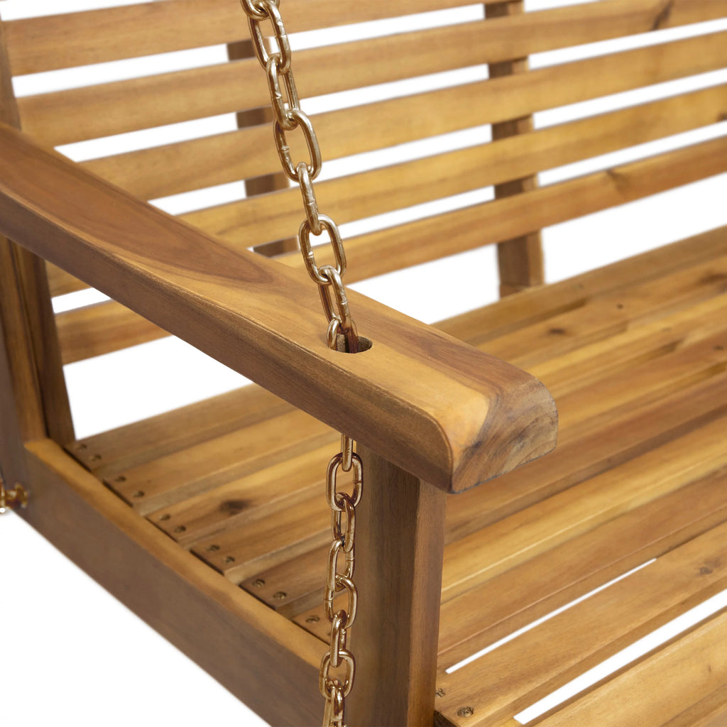 Teak Acacia Wood Porch Swing N9732