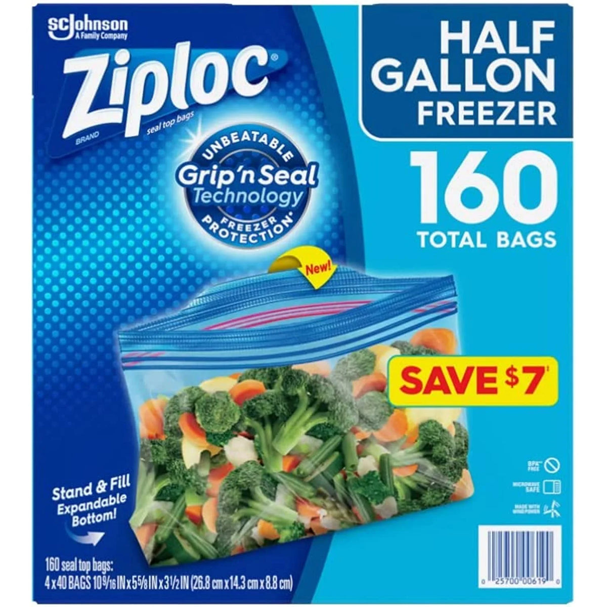 160 Count Freezer Bags N45573