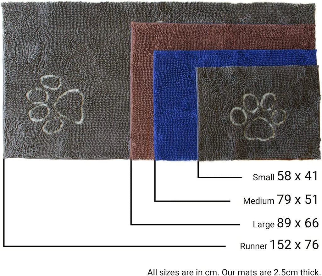 Black Microfiber Doormat 23x16 N64429