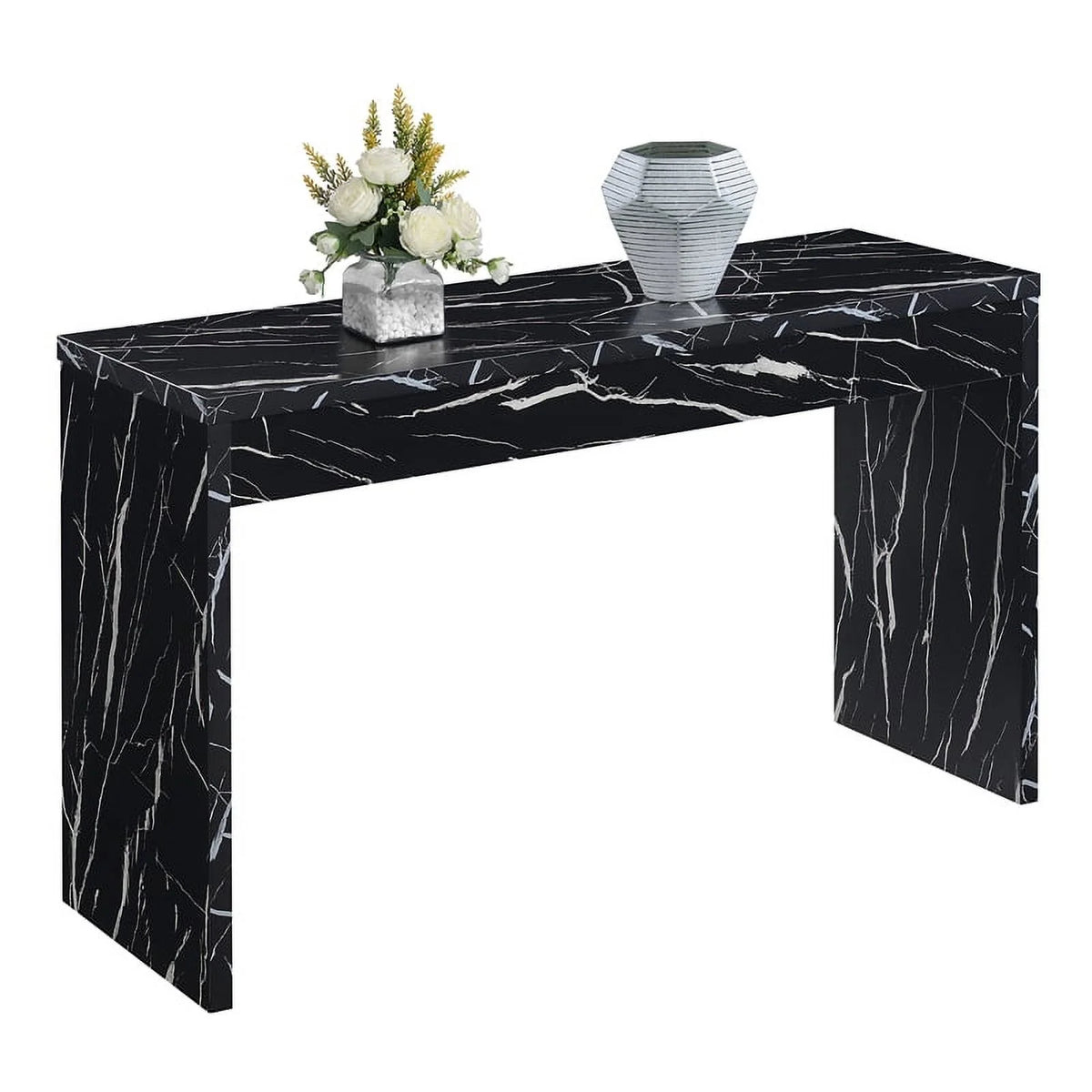 Black Wood Console Table/Desk S57823