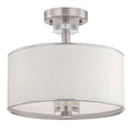 White Semi-Flush Light J6358