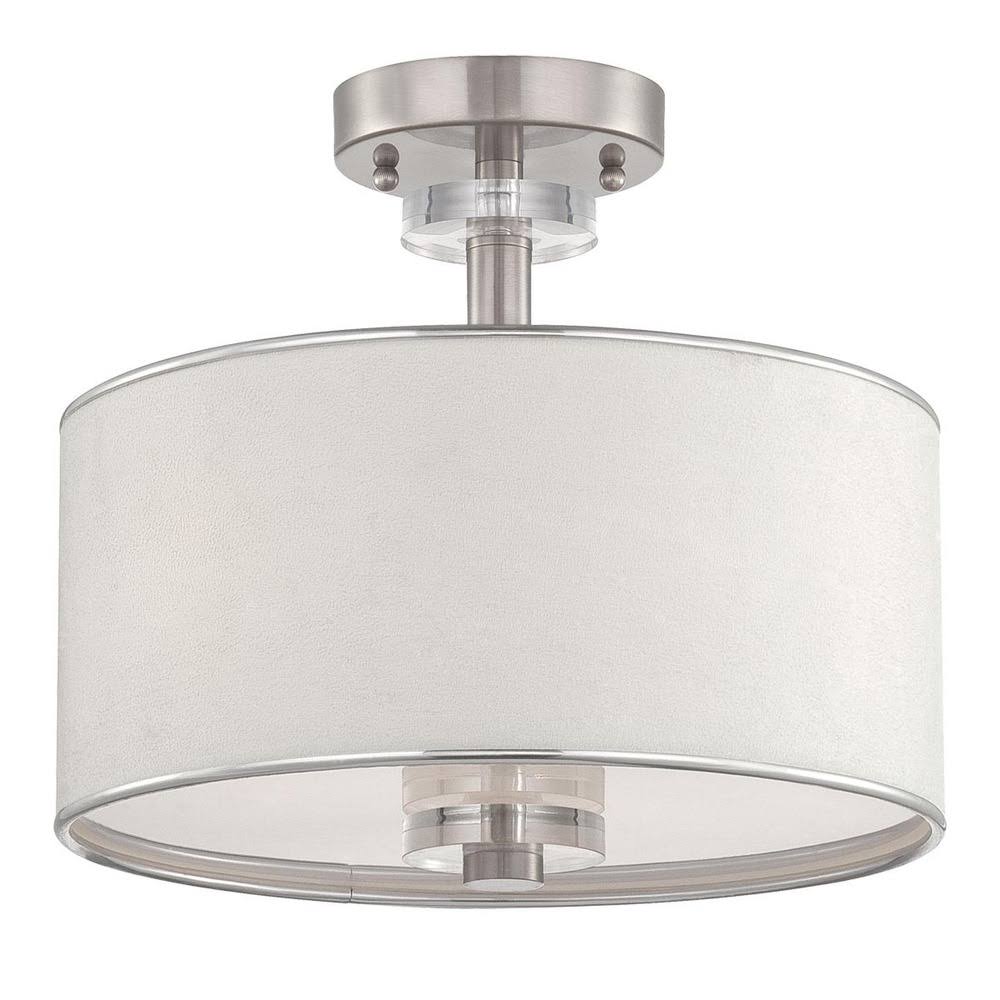 White Semi-Flush Light J6358