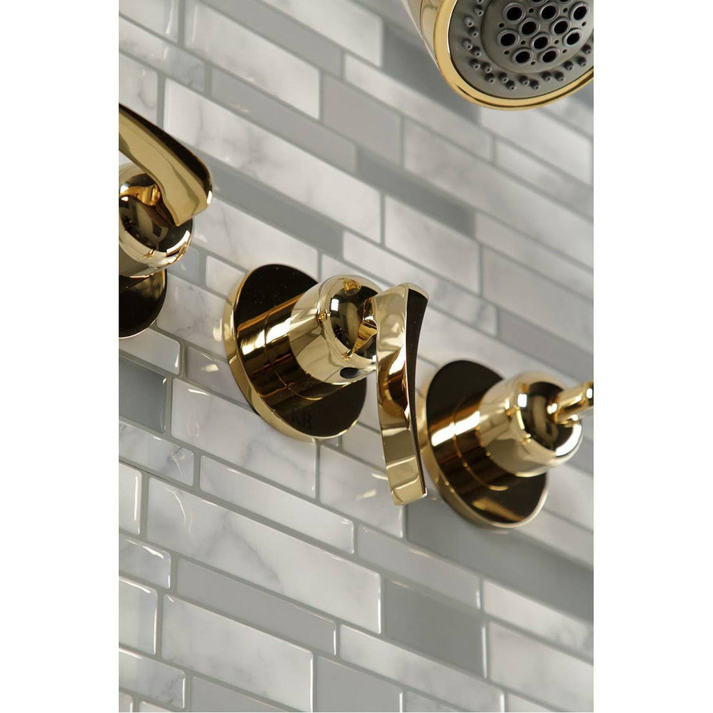 Three Handle Tub and Shower Faucet Matte Black D115943