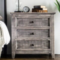 3 Drawer Silver Accent Chest I587