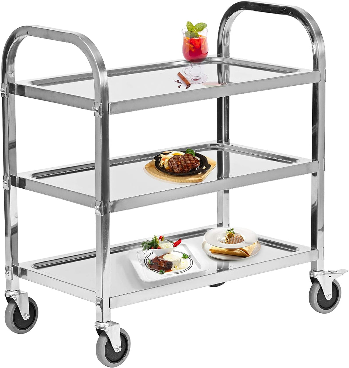 Stainless Steel 3-Tier Kitchen Trolley H943286