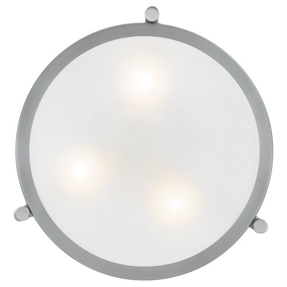 3 Light Semi-Flush Mount Brushed Nickel Finish O634