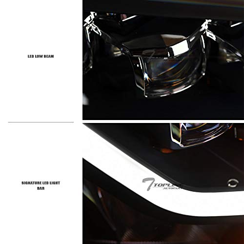 Compatible With 2016-2022 Toyota Tacoma Black Housing Full LED Sequential Quad Projector Headlights V667