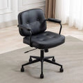Beige Linen Fabric Armless Office Chair with Wheels N262
