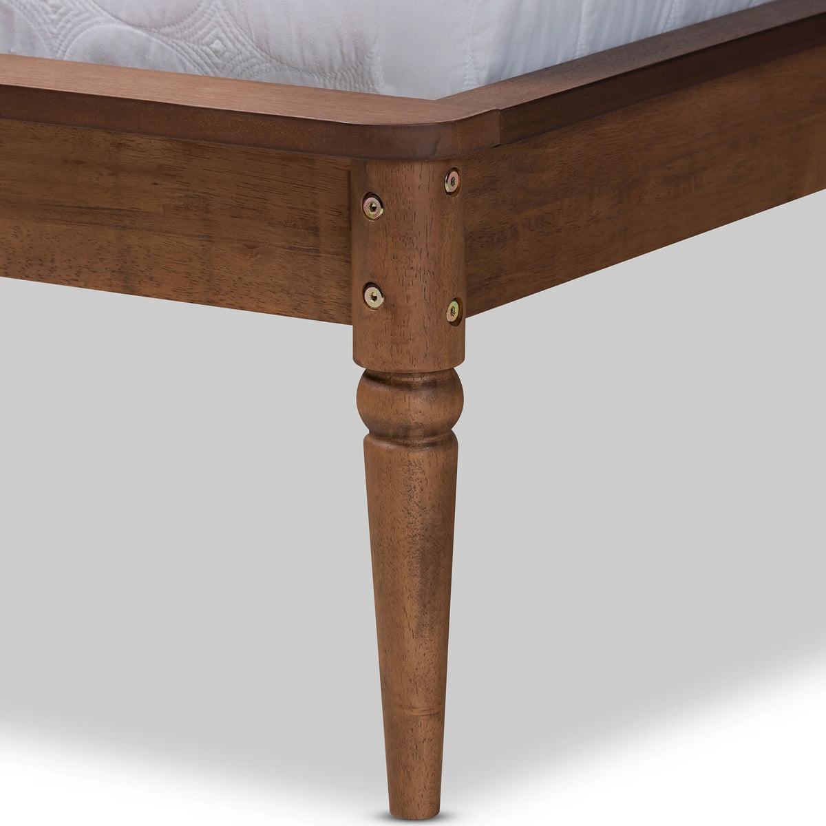 Light Grey Fabric Upholstered Queen Size Platform Bed N55650