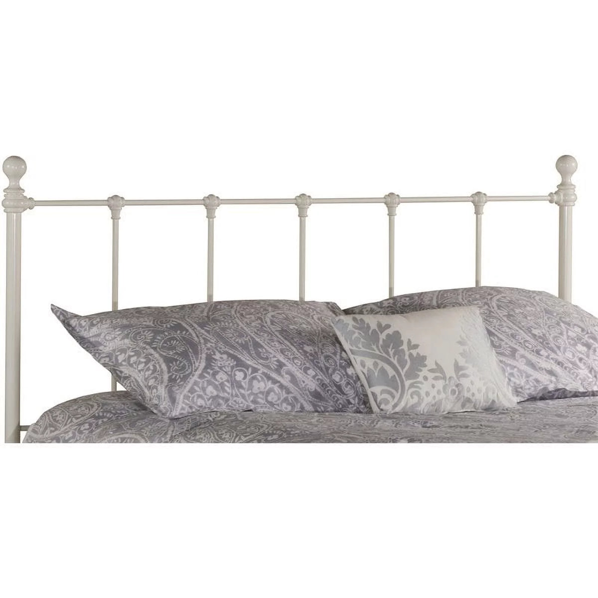 White Queen Metal Spindle Headboard W307725