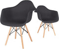 Black Plastic Arm Dining Chairs, Set of 1 E558