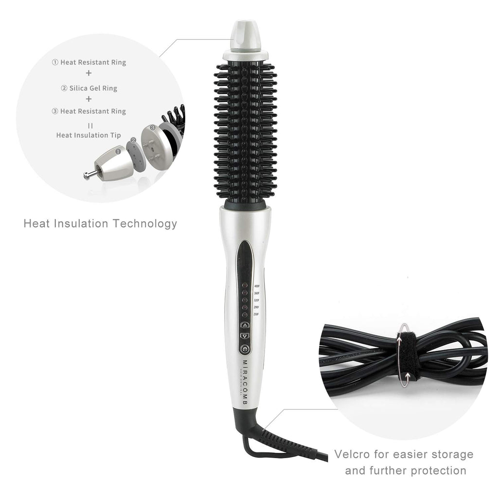 Ceramic Tourmaline Cool Touch Multi Styler with 5 Heat Adjustments 1 Inch Barrel Auto Shut Off, Pearl White Q468