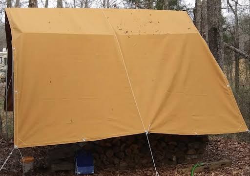 Canvas Tarp 12oz Heavy Duty Water Resistant Tan B287961