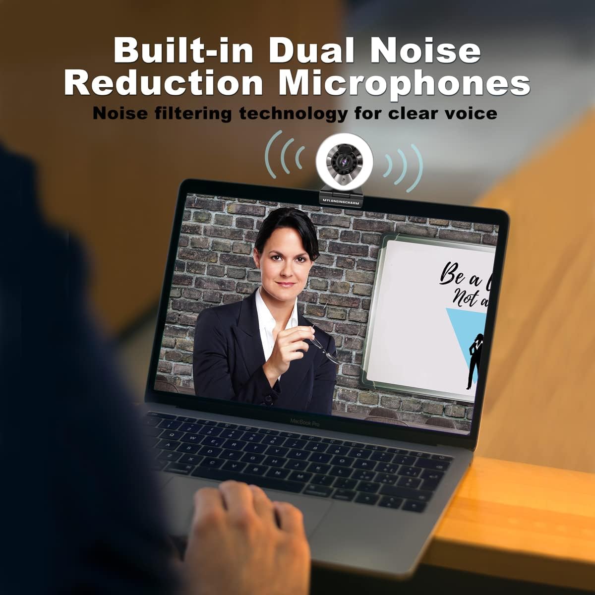 1080P Webcam with Microphone and Light W288597