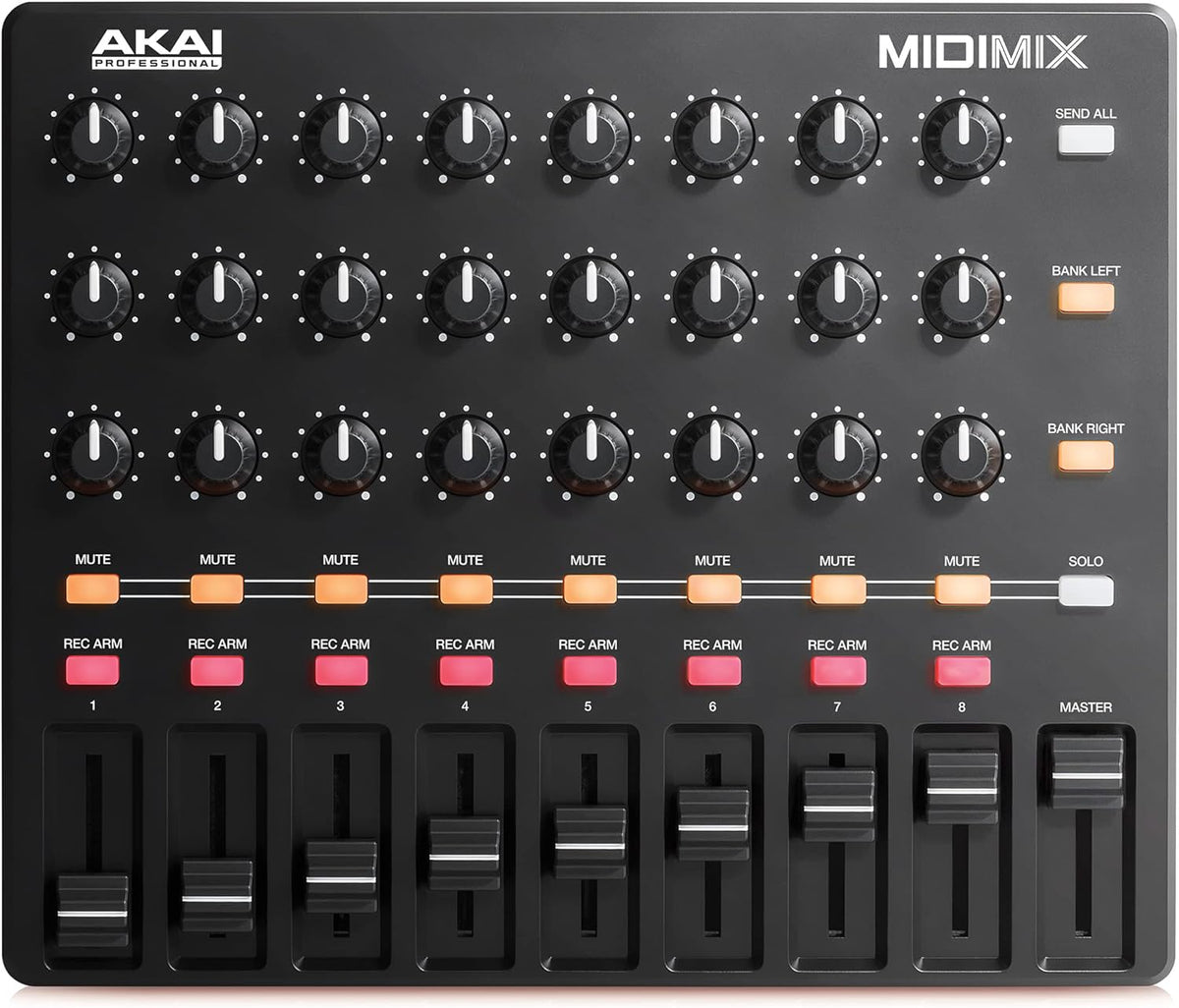 USB MIDI Controller Mixer with Assignable Faders, 24 Knobs, 16 Buttons C50601