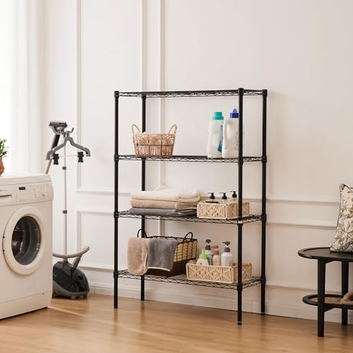 4-Shelf Adjustable Metal Wire Storage Shelving Unit G4034