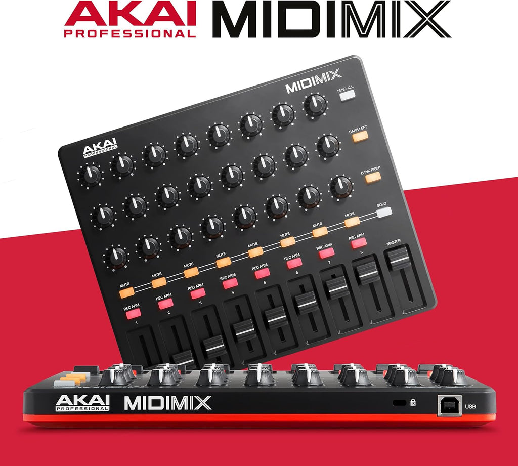 USB MIDI Controller Mixer with Assignable Faders, 24 Knobs, 16 Buttons C50601