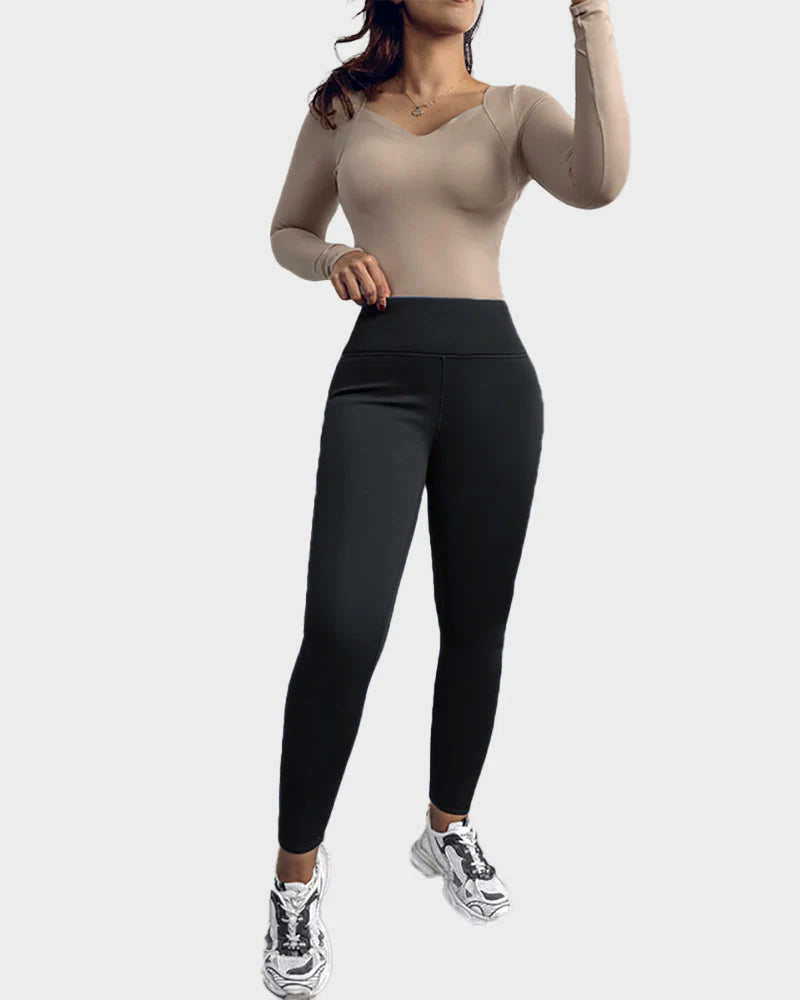 Fleece-Lined Tummy Control Shaping Leggings Y892