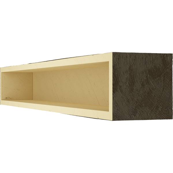 Rough Sawn Faux Wood Fireplace Mantel, Natural Ash J16564