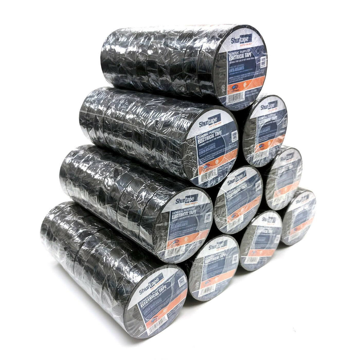 Electrical Tape Black 3/4x22 x 66ft, Case of 100 B7838
