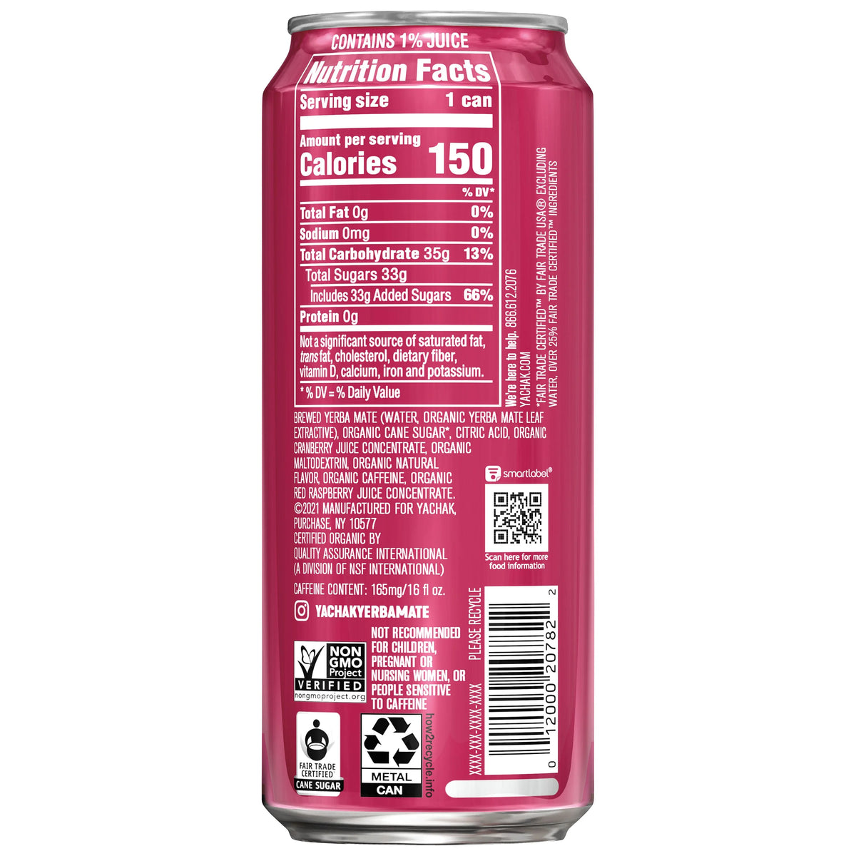 Yerba Mate Drink 16 fl oz 12 Pack Cans F631145
