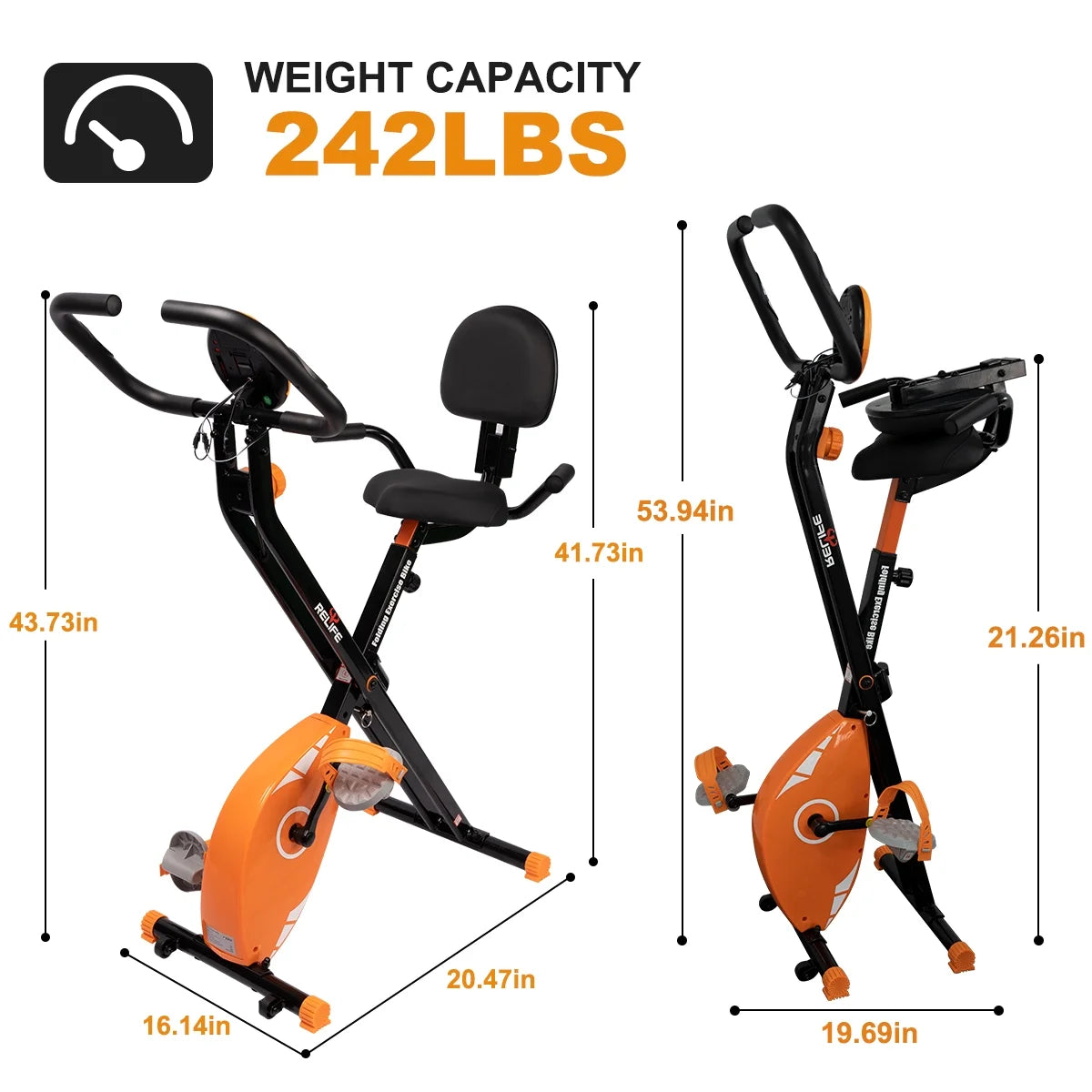 Foldable Exercise Bike Stationary Bike T982989