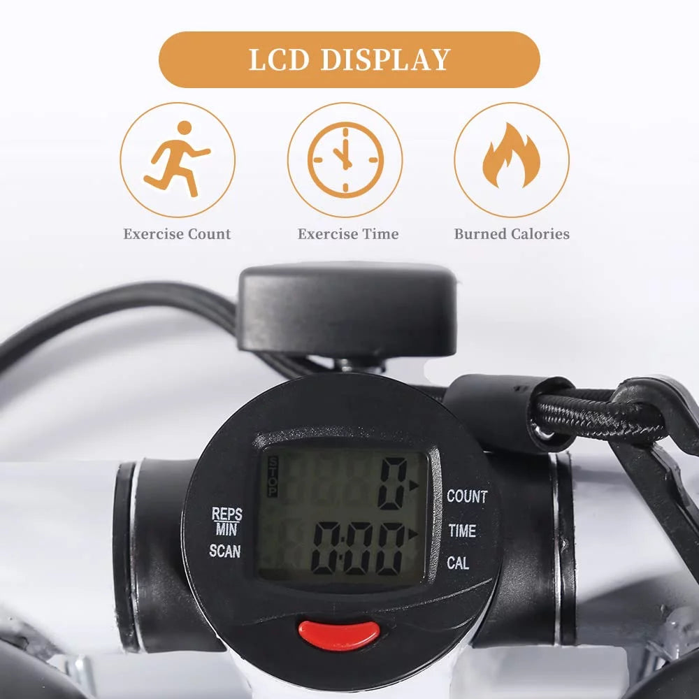 Mini Stepper with LCD, Resistance Bands & Calories Count, Black B613