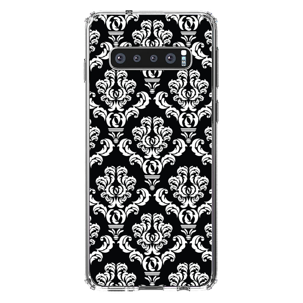 Clear Shockproof Hybrid Case for Samsung Galaxy S10+ Plus with TPU Bumper, Acrylic Back, Tempered Glass Screen Protector C5350