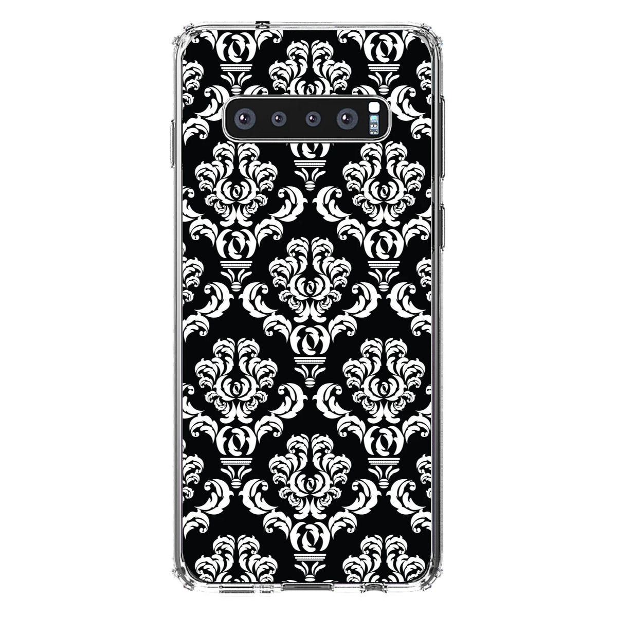 Clear Shockproof Hybrid Case for Samsung Galaxy S10+ Plus with TPU Bumper, Acrylic Back, Tempered Glass Screen Protector C5350