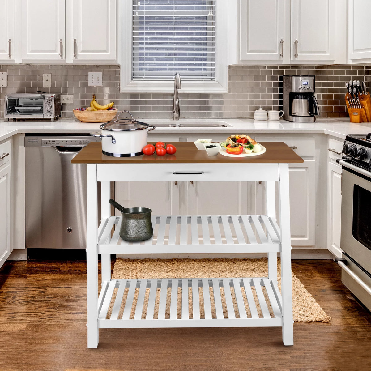 Kitchen Island with Solid American Cherry Top H120