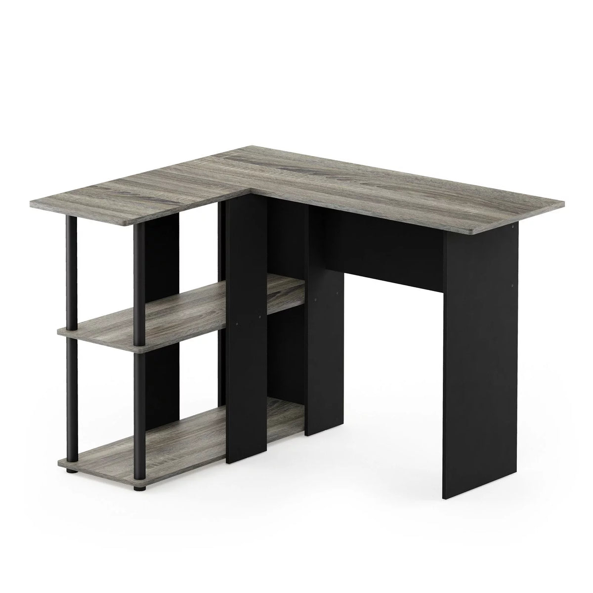 L-Shape Desk with Bookshelf U6356