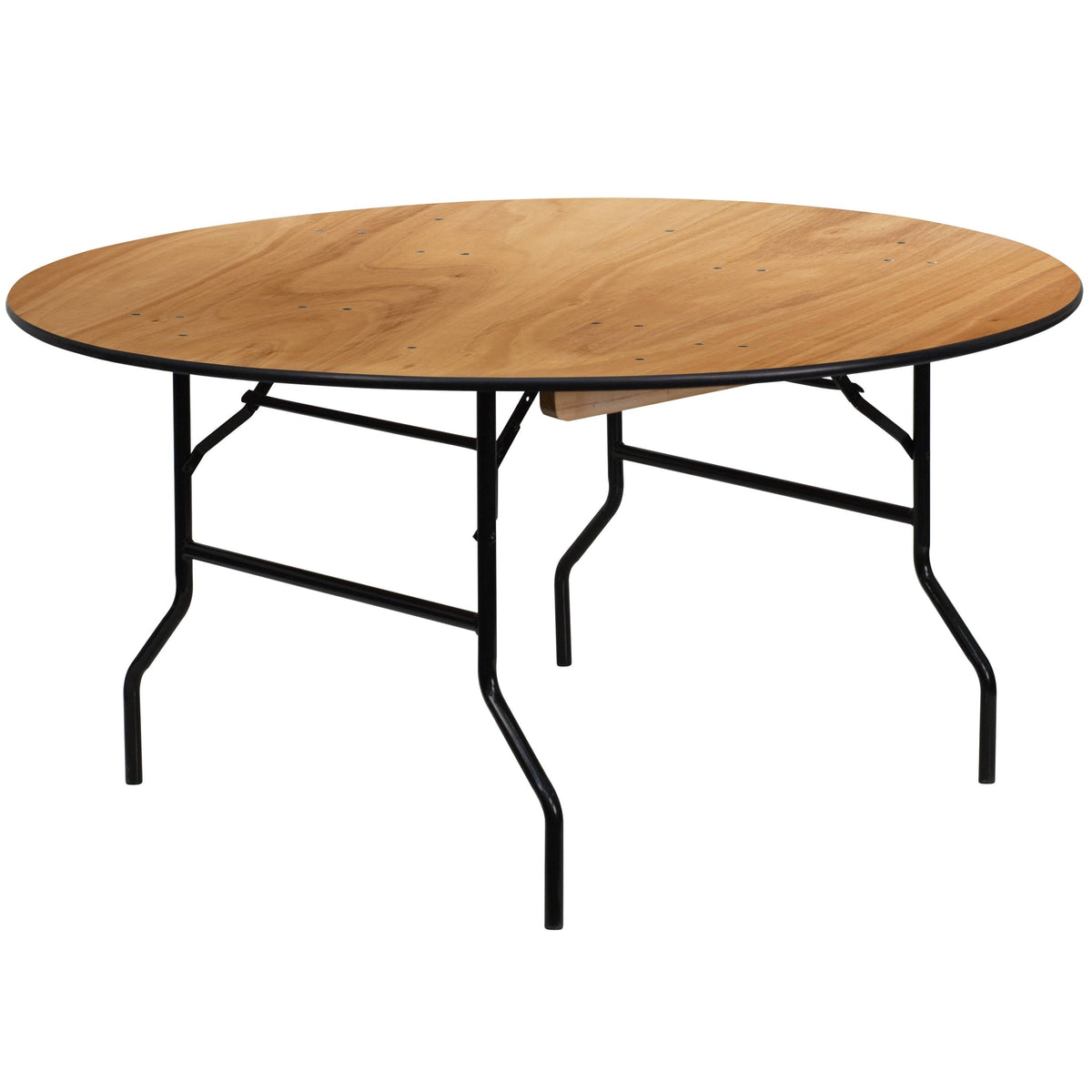 60-Inch Round Wood Folding Banquet Table B49785