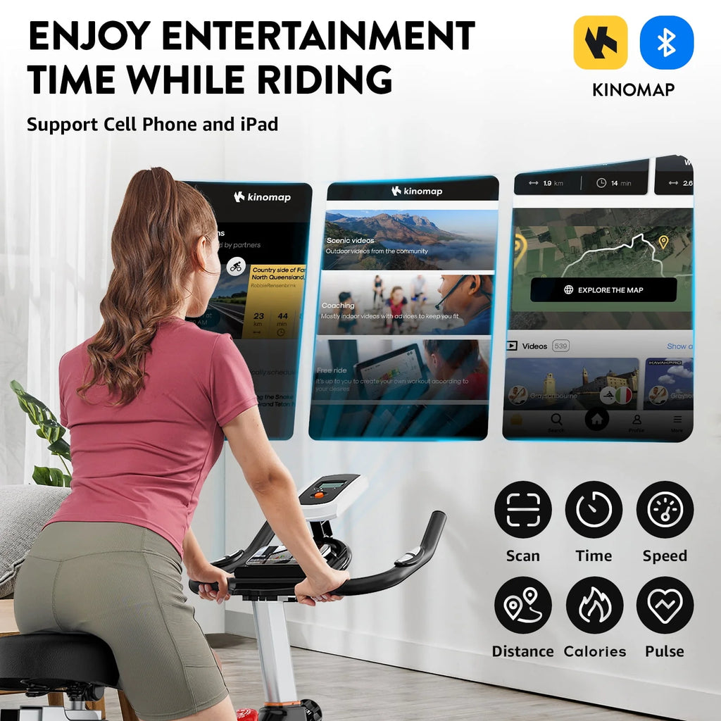 Indoor Cycling Bike Stationary Magnetic Resistance 35lbs Flywheel E5649