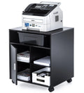 Black Printer Stand with Storage and Wheels Y6552