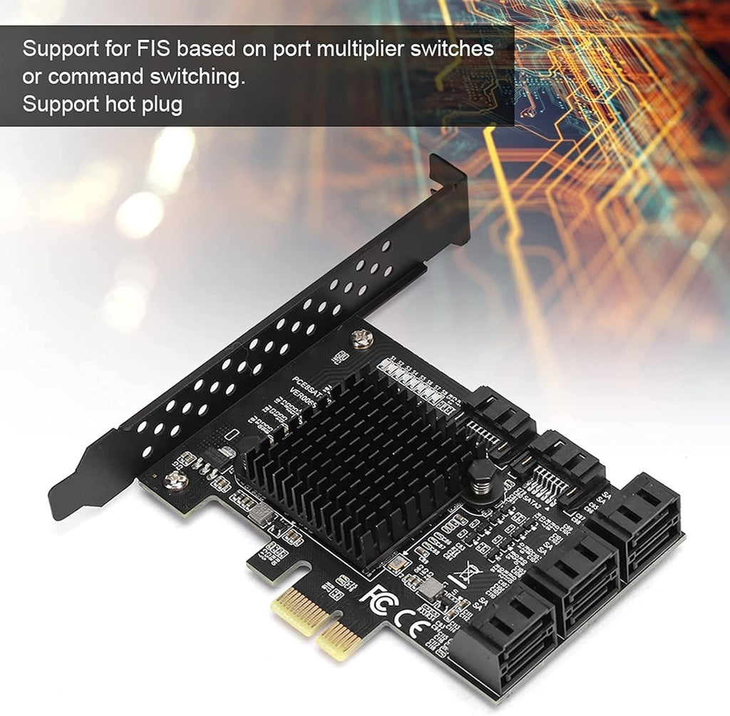 8 Ports PCI-E to SATA 3.0 Expansion Card with Driver Disc L276