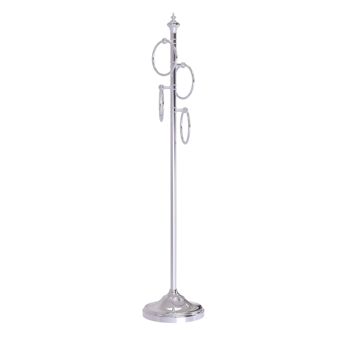 Polished Chrome Floor Standing Towel Ring Stand A271020