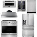 36 Gas Range, Range Hood, Refrigerator, Dishwasher, Microwave and Wine Cooler G8233