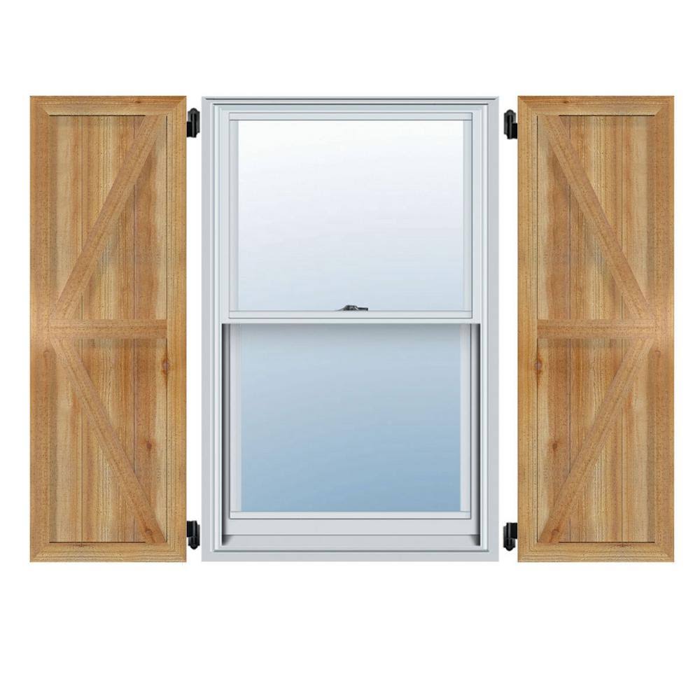 Rough Sawn Western Red Cedar Framed Board-n-Batten Shutters Y688