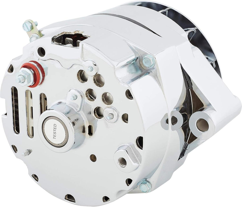 Chrome 100 Amp One Wire Alternator with Chrome Bracket J578293