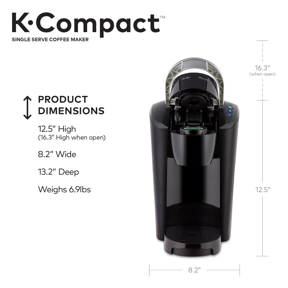 Black Single-Serve Coffee Maker C37043