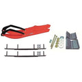 Red BX Snowmobile Skis Complete Kit with 10 inch Round Bars A275