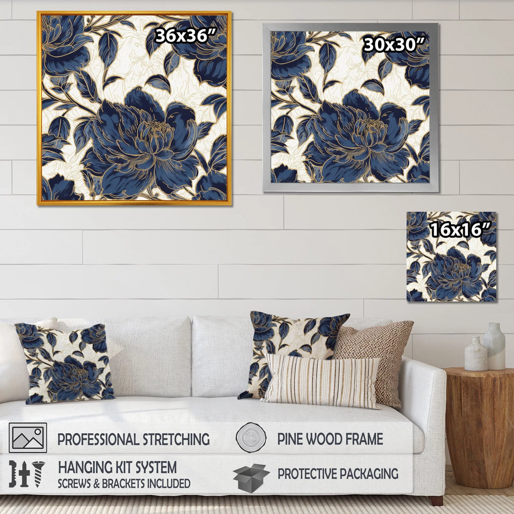 Floral Peony Canvas Prints 16 in. wide x 16 in. high O471144