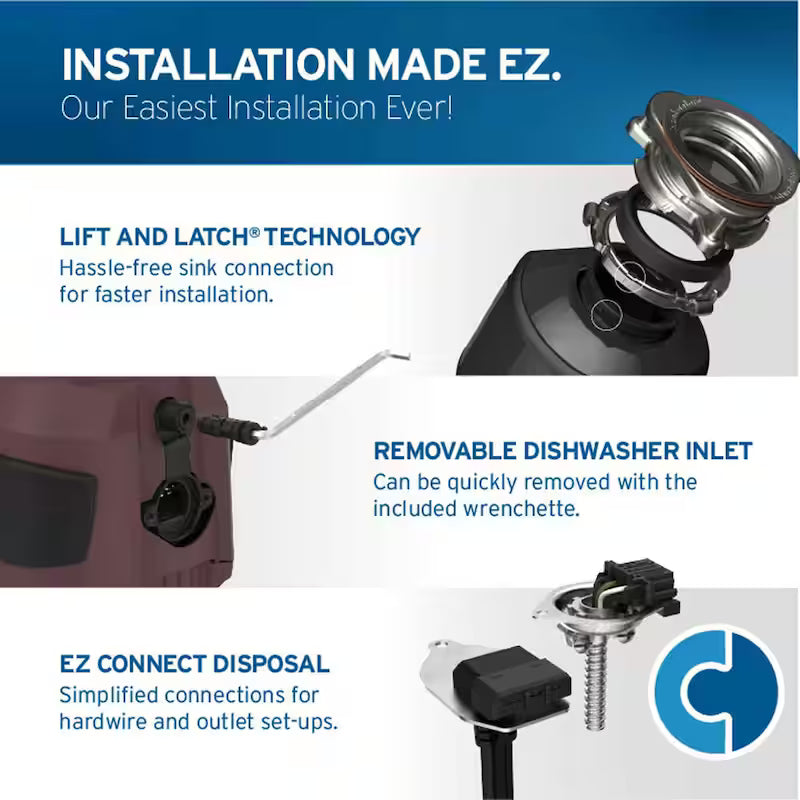 3/4 HP Continuous Feed Garbage Disposal with Dishwasher Connector Kit M4503