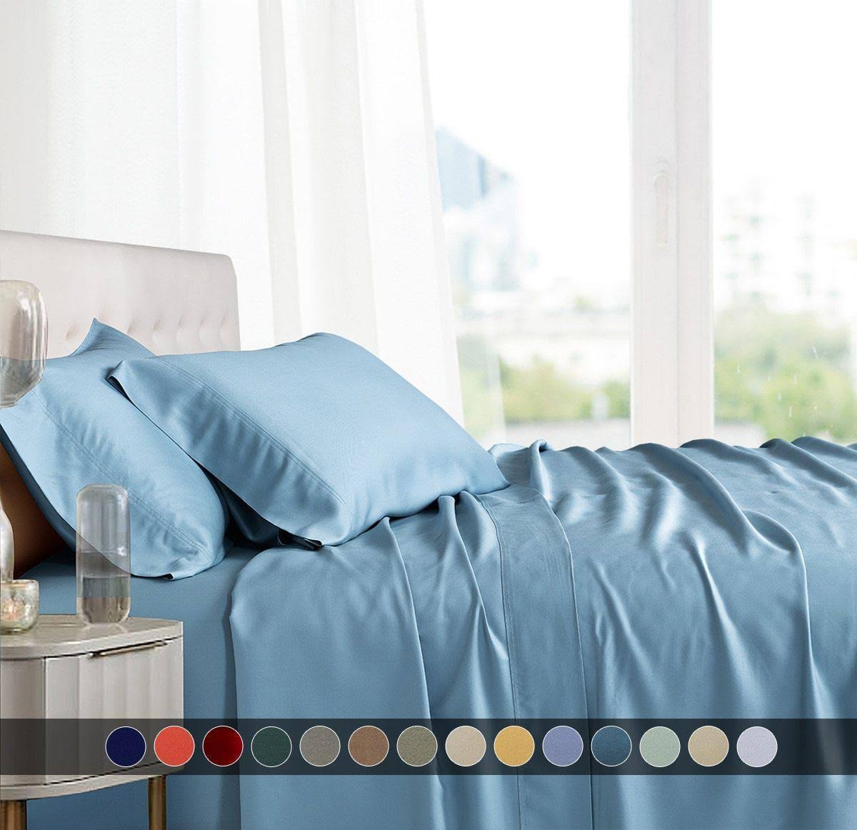 Royal Blue Bamboo Sheets Set I177265