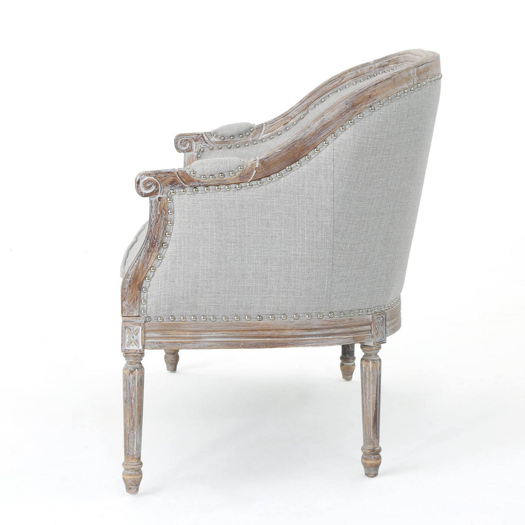 Tufted Loveseat Light Gray W544022