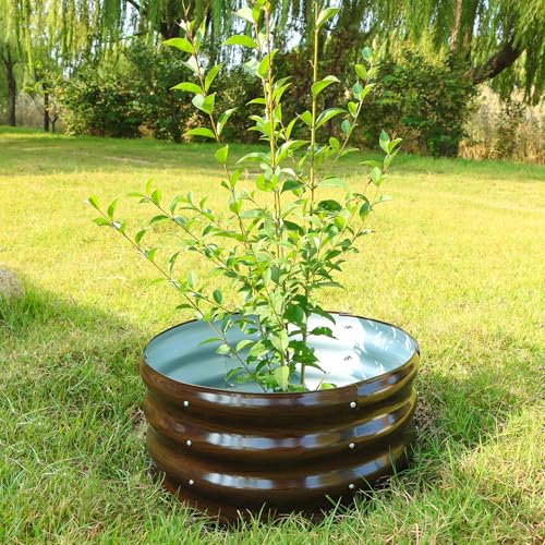 3 Pcs 2x2x1ft Round Galvanized Metal Raised Garden Bed A74348